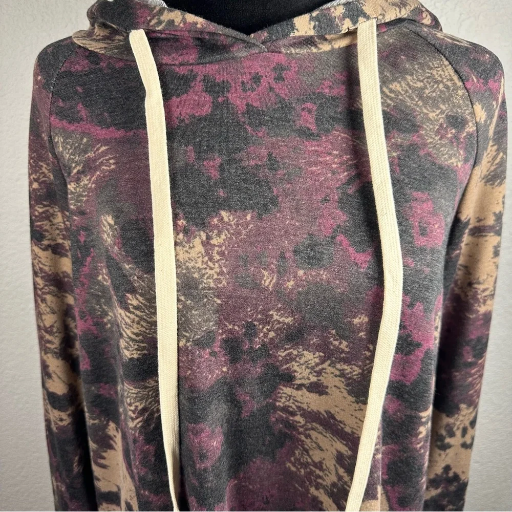 White Birch Tie‎ Dye Hooded Pullover Sweatshirt Size M